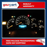 00-02 SUBURBAN INSTRUMENT CLUSTER SPEEDOMETER GAUGES 15758075 ODO PROGRAMMING