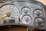 00-02 SUBURBAN INSTRUMENT CLUSTER SPEEDOMETER GAUGES 15758075 ODO PROGRAMMING