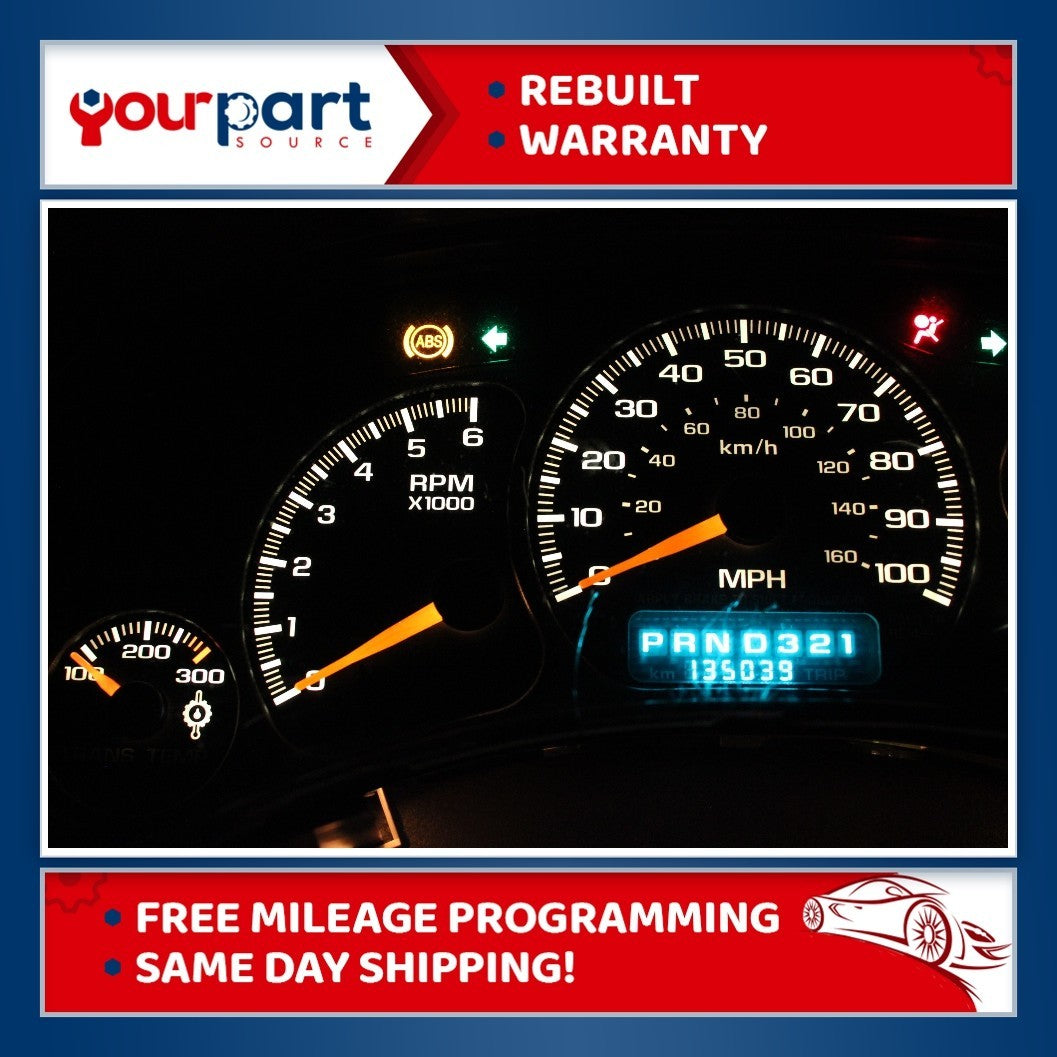 00 01 02 CHEVY SILVERADO 2500 3500 INSTRUMENT CLUSTER SPEEDOMETER REMA