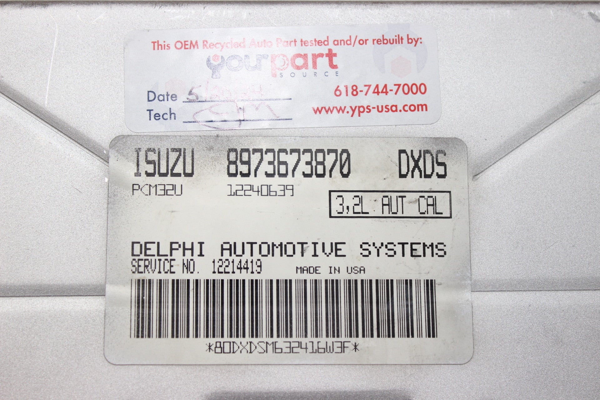 02-04 ISUZU RODEO ECU ECM ENGINE MODULE COMPUTER 12240639