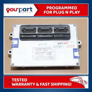 01 JEEP WRANGLER 4.0L M/T ENGINE CONTROL MODULE ECU ECM PCM 56041741AG TESTED OE