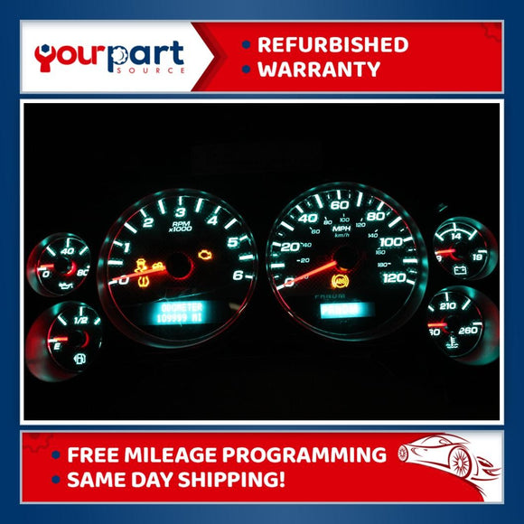 07-10 SIERRA SILVERADO 1500 2500 Z71 INSTRUMENT CLUSTER SPEEDOMETER 28186388 OE