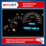03-04 2500 SILVERADO SIERRA TRANS TEMP INSTRUMENT CLUSTER SPEEDOMETER 15182147