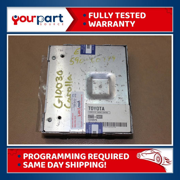 03 04 TOYOTA COROLLA 1.8L ECU ECM PCM ENGINE COMPUTER 89666-02330 TESTED