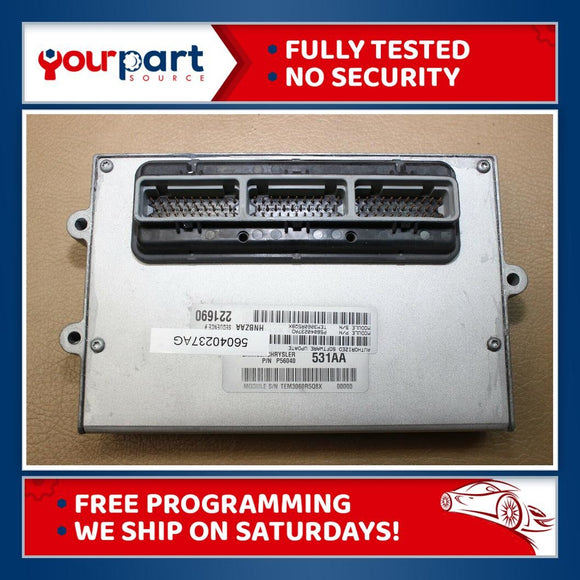 01 DODGE DAKOTA 5.9L A/T ECU ECM PCM ENGINE COMPUTER MODULE 56040237AG TESTED