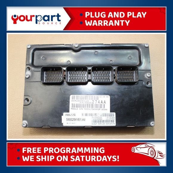 04 RAM 1500 5.7L A/T 4X2 ECU ECM PCM ENGINE CONTROL COMPUTER 56029161A ...