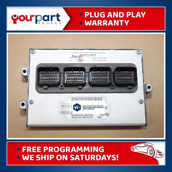 08 WRANGLER 3.8L A/T ECU ECM PCM ENGINE COMPUTER 05187466AH FREE PROGRAMMING