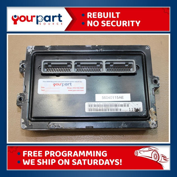 99 RAM VAN 1500 2500 3500 5.2L ECU ECM PCM ENGINE COMPUTER 56040115AI REBUILT