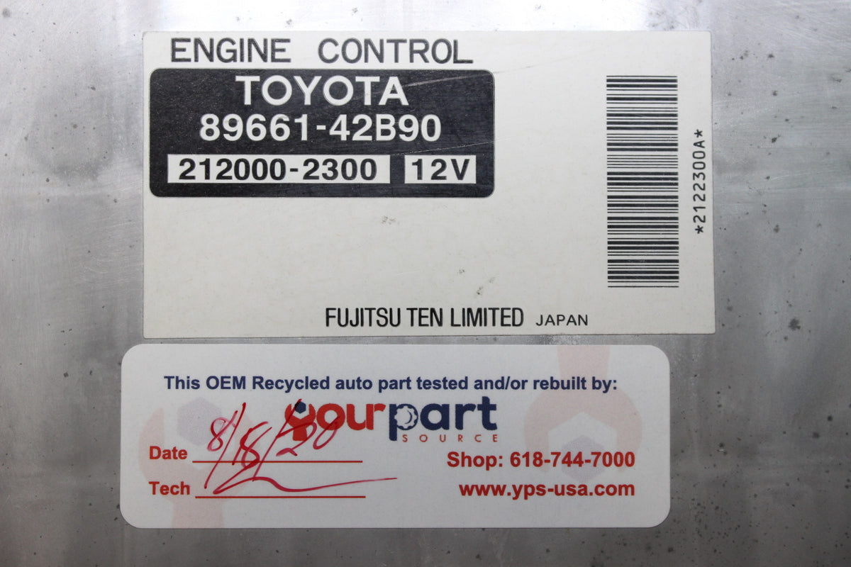 04-05 TOYOTA RAV4 4X4 ECU ECM PCM ENGINE CONTROL COMPUTER 89661-42B90 ...