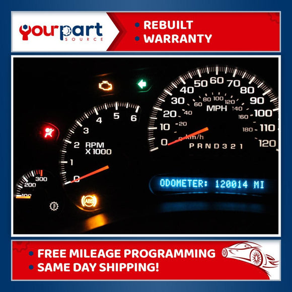 06-07 2500 SIERRA TAHOE INSTRUMENT CLUSTER SPEEDOMETER 15105688 TRANS TEMP REMAN