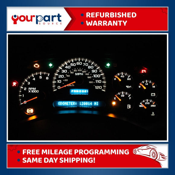 2005 05 CHEVY GMC 1500 2500 SIERRA SILVERADO INSTRUMENT CLUSTER SPEEDO REBUILT