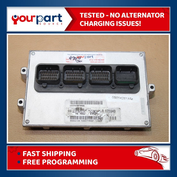 07 JEEP LIBERTY NITRO 4.0L ECU ECM PCM ENGINE CONTROL COMPUTER 05094281AM TESTED