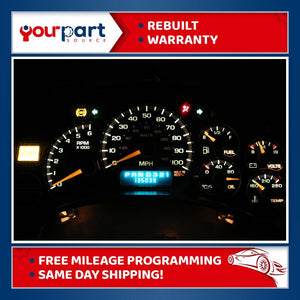00-02 SUBURBAN TAHOE YUKON INSTRUMENT CLUSTER SPEEDOMETER 15758076 OEM REMAN