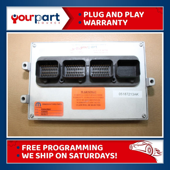 07 DODGE NITRO 4.0L AT 4X4 ECU ECM PCM COMPUTER ENGINE CONTROL 05187213 TESTED