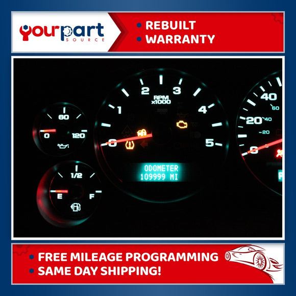 07-12 2500 3500 6.6L SILVERADO INSTRUMENT CLUSTER SPEEDOMETER 25799985 REBUILT