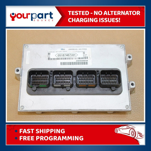 08 WRANGLER 3.8L A/T ECU ECM PCM ENGINE COMPUTER 05187467AH FREE PROGRAMMING