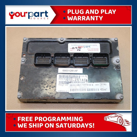 08 CHRYSLER PACIFICA 3.8L ECU ECM ENGINE CONTROL COMPUTER 68031281AF TESTED