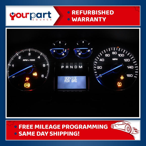 07-14 CADILLAC ESCALADE INSTRUMENT CLUSTER SPEEDOMETER TN257430-1168 TESTED