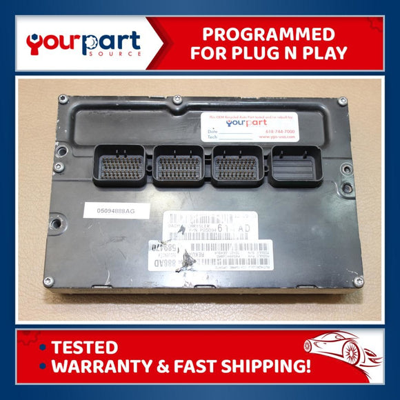 2007 GRAND CHEROKEE 3.7L AWD ECU ECM PCM ENGINE COMPUTER UNIT 05094888AG TESTED