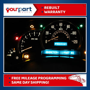 03-05 CADILLAC ESCALADE SPEEDOMETER INSTRUMENT CLUSTER GAUGES 15182142 REMAN