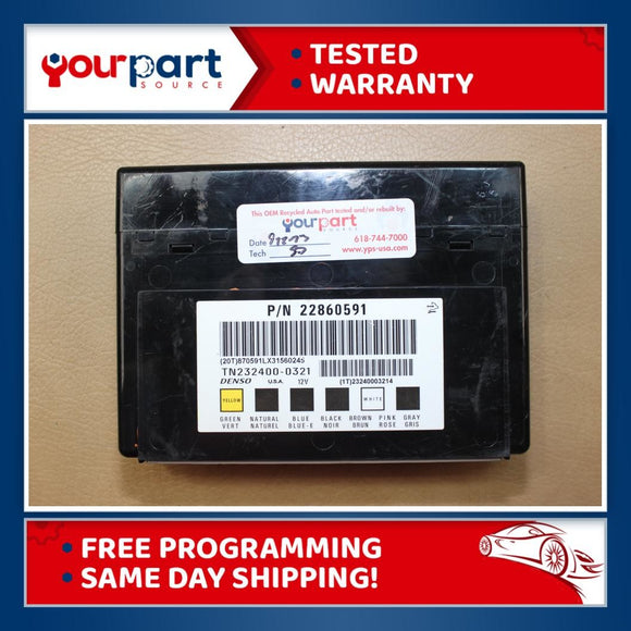 06-13 GM CHEVROLET BCM BODY CONTROL MODULE OEM 22860591 TESTED PROGRAMMED TO VIN
