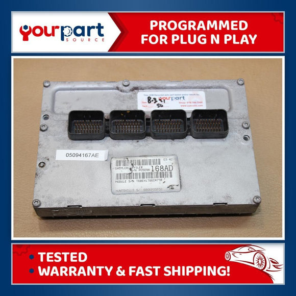 06 2006 DODGE CARAVAN 2.4L ECU ECM PCM ENGINE COMPUTER 05094167AE TESTED OEM