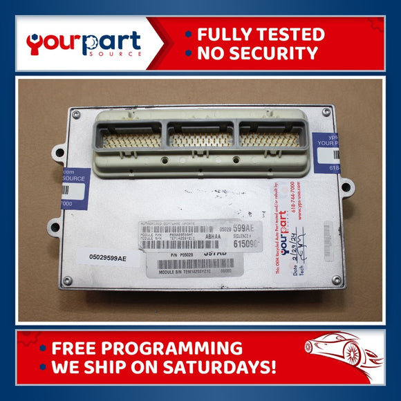 05 RAM 1500 8.3L SRT-10 A/T ECU ECM PCM ENGINE CONTROL COMPUTER 05029599 TESTED