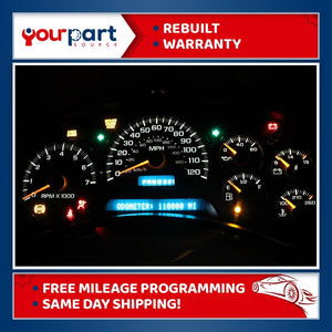 02-04 ENVOY TRAILBLAZER INSTRUMENT CLUSTER SPEEDOMETER 15195447 DUNB REBUILT