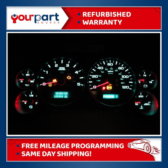 REBUILT 07-12 2500 3500 6.6L SILVERADO INSTRUMENT CLUSTER SPEEDOMETER 25861655