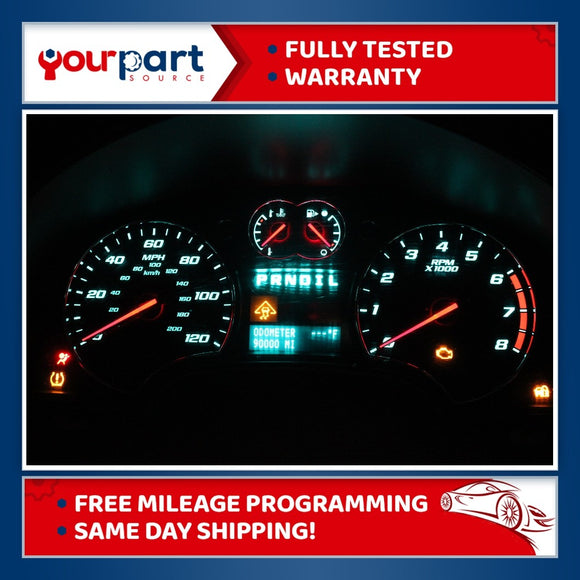 07-09 CHEVY EQUINOX INSTRUMENT CLUSTER SPEEDOMETER 1309640C FREE PROGRAMMING