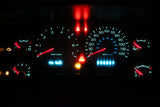 02-03 RAM 1500 2500 SPEEDOMETER GAUGES INSTRUMENT CLUSTER 56000953 W KEY LOCK