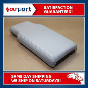 98-02 LINCOLN TOWN CAR CENTER CONSOLE ARM REST LEATHER LID ARMREST LIGHT GREY