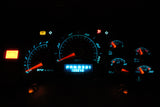 99-02 CHEVY 1500 TAHOE INSTRUMENT CLUSTER SPEEDOMETER 16264095 OVERLAY BLUE LEDs
