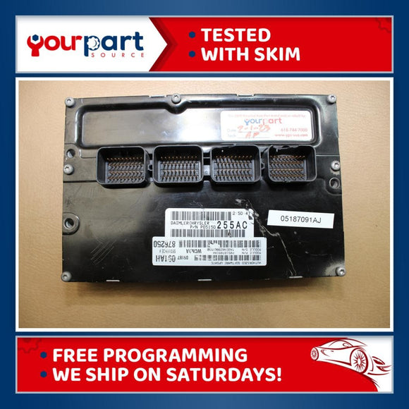 08 DODGE DAKOTA 4.7L 4X4 ECU ECM PCM ENGINE COMPUTER UNIT 05187091AJ PROBADA