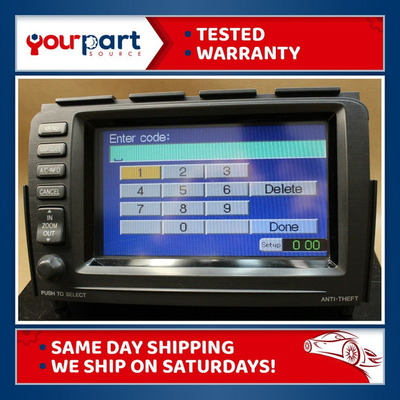 05-06 ACURA MDX NAVIGATION GPS HEAD UNIT DISPLAY SCREEN 39810-S3V-A220-M1 TESTED