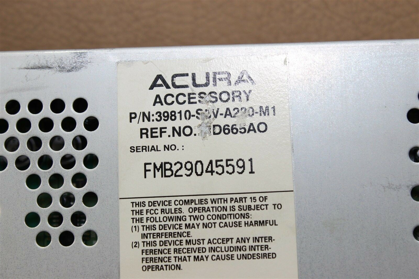 05-06 ACURA MDX NAVIGATION GPS HEAD UNIT DISPLAY SCREEN 39810-S3V