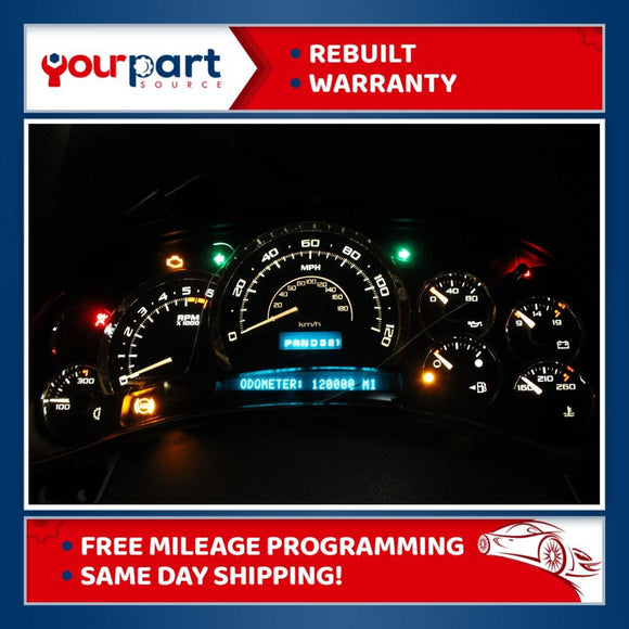 03-05 CADILLAC ESCALADE OEM INSTRUMENT CLUSTER SPEEDOMETER 15135660 REBUILT