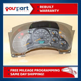 03-07 CHEVY KODIAK TOPKICK DIESEL SPEEDOMETER INSTRUMENT CLUSTER 15174272 REMAN