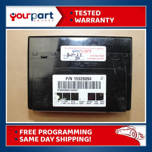 06-13 GM CHEVROLET BCM BODY CONTROL MODULE OEM 15926094 TESTED PROGRAMMED TO VIN