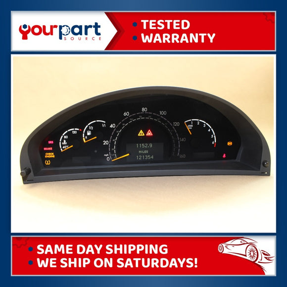 02 2002 MERCEDES-BENZ S500 INSTRUMENT PANEL IPC CLUSTER SPEEDOMETER TESTED 121k