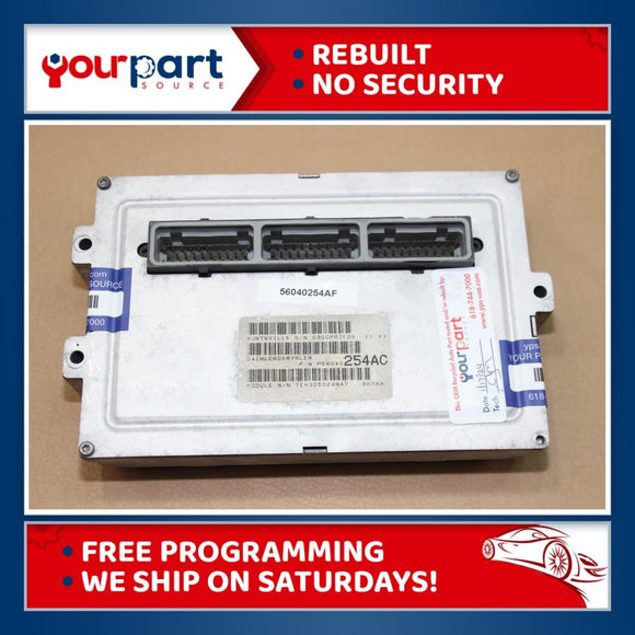 01 DODGE RAM VAN 1500 2500 3.9L ECU ECM PCM ENGINE COMPUTER 56040254AF REMAN